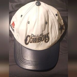 Vintage leather dallas cowboy hat cap snapback